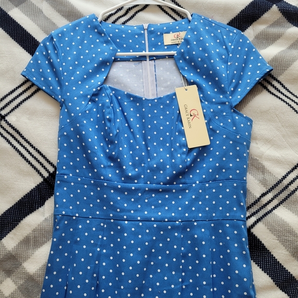 Polka Dot Midi Dress - Picture 3 of 4